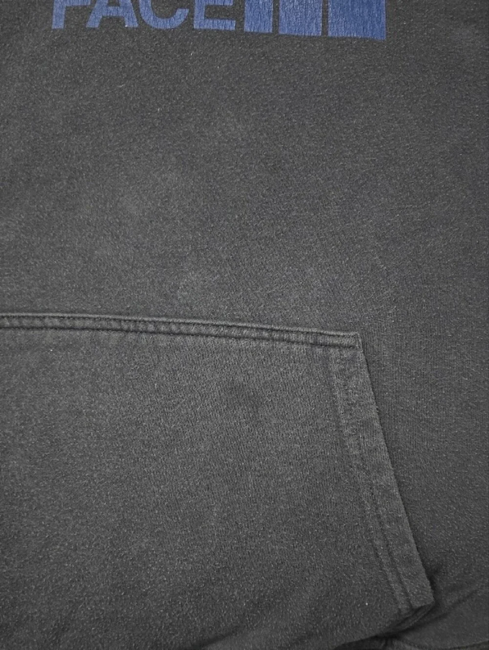 The North Face Men's Dark Navy Pullover Hoodie with Bright Blue Logo